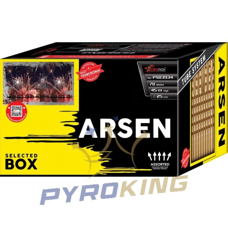 Wyrzutnia fajerwerków Arsen PXB3934 Piromax, 78 strzałów kalibru 25 mm
