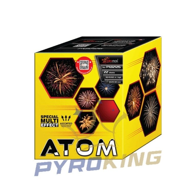 Wyrzutnia fajerwerków Atom PXB2126 Piromax, 22 strzały kalibru 20, 25 i 30 mm