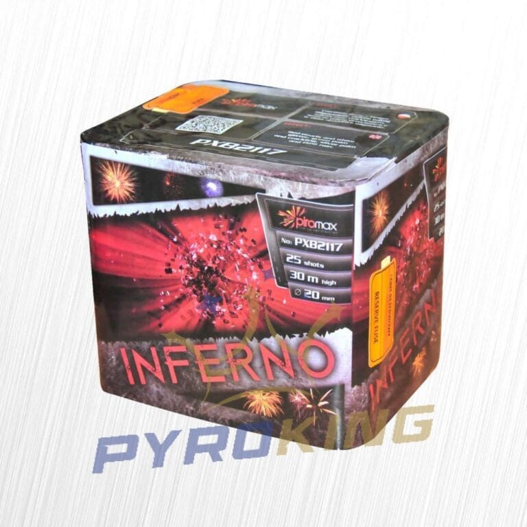 Wyrzutnia fajerwerków Inferno PXB2117 Piromax, 25 strzałów kalibru 20 mm