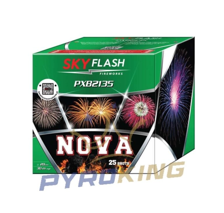 Wyrzutnia fajerwerków Sky Flash Nova PXB2135 Piromax, 25 strzałów kalibru 20 mm