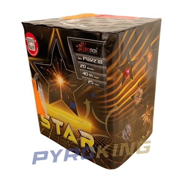 Wyrzutnia fajerwerków Star PXB2238 Piromax, 20 strzałów kalibru 25 mm