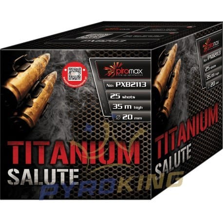 Wyrzutnia hukowa Titanium Salute PXB2113 Piromax, 25 strzałów kalibru 20 mm