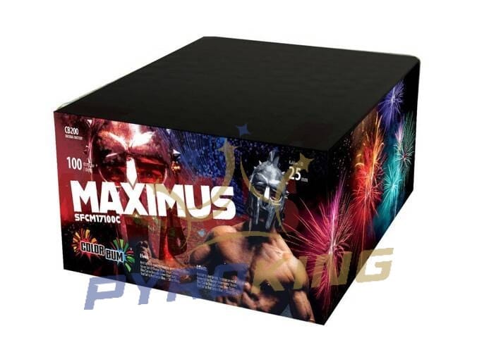 Wyrzutnia fajerwerków Maximus SFCM17100C CB200 Color Bum, 100 strzałów kalibru 25 mm