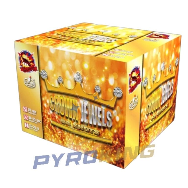 Wyrzutnia fajerwerków Crown Jewels 6420W SRPyro, 64 strzały kalibru 20 mm