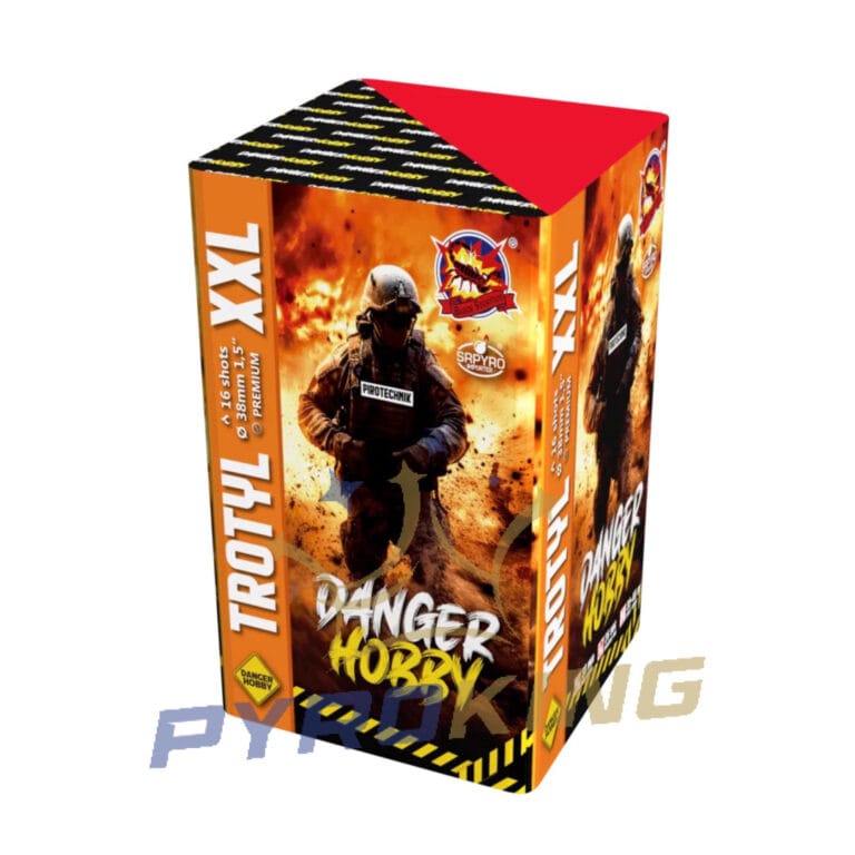 Wyrzutnia fajerwerków Danger Hobby Trotyl XXL CLE4355 SRPyro, 16 strzałów kalibru 38 mm
