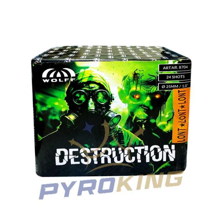 Wyrzutnia fajerwerków Destruction 8704 Wolff, 24 strzały kalibru 25 mm