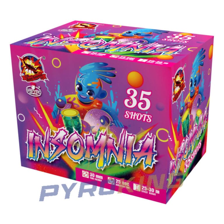 Wyrzutnia fajerwerków Insomnia CLE4365 SRPyro, 35 strzałów kalibru 30 mm