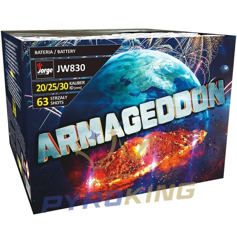 Wyrzutnia fajerwerków Armagedon JW830 Jorge, 63 strzały kalibru 20, 25 i 30 mm