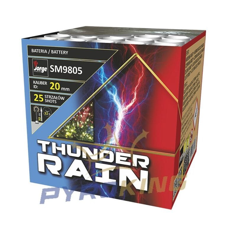 Wyrzutnia fajerwerków Thunder Rain SM9805 Jorge, 25 strzałów kalibru 20 mm
