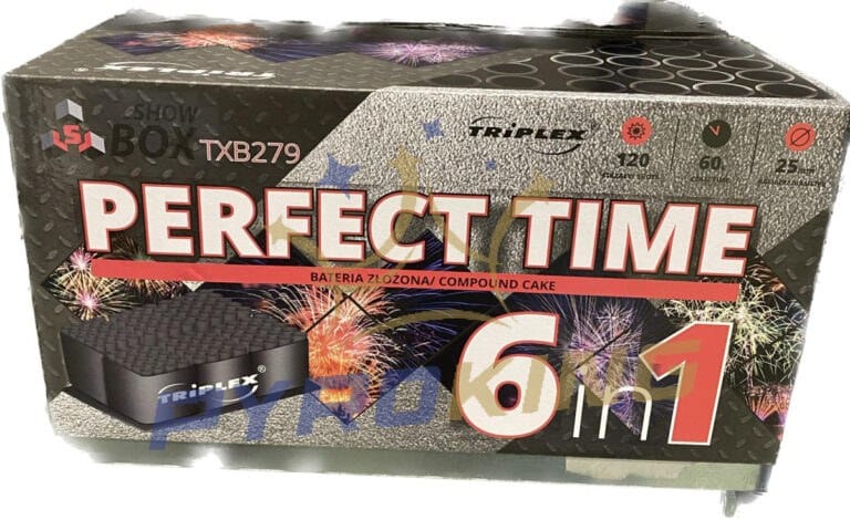 Wyrzutnia fajerwerków Perfect Time TXB279 Triplex, 120 strzałów kalibru 25 mm