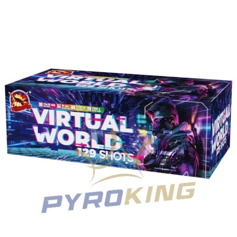 Wyrzutnia fajerwerków Virtual World CLE4585 SRPyro, 129 strzałów kalibru 25 i 30 mm