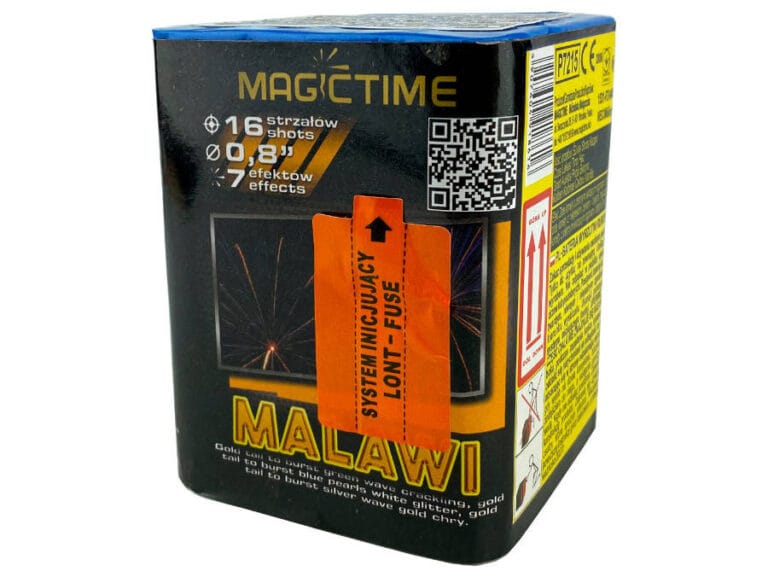 Wyrzutnia fajerwerków Malawi P7215 Magic Time, 16 strzałów kalibru 20 mm