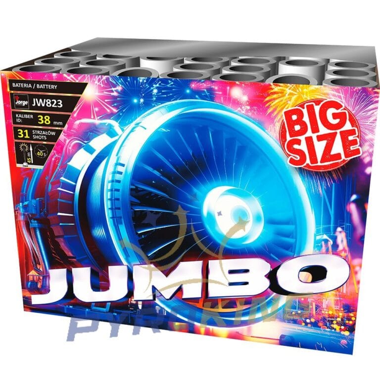 Wyrzutnia fajerwerków Jumbo JW823 Jorge, 31 strzałów kalibru 38 mm