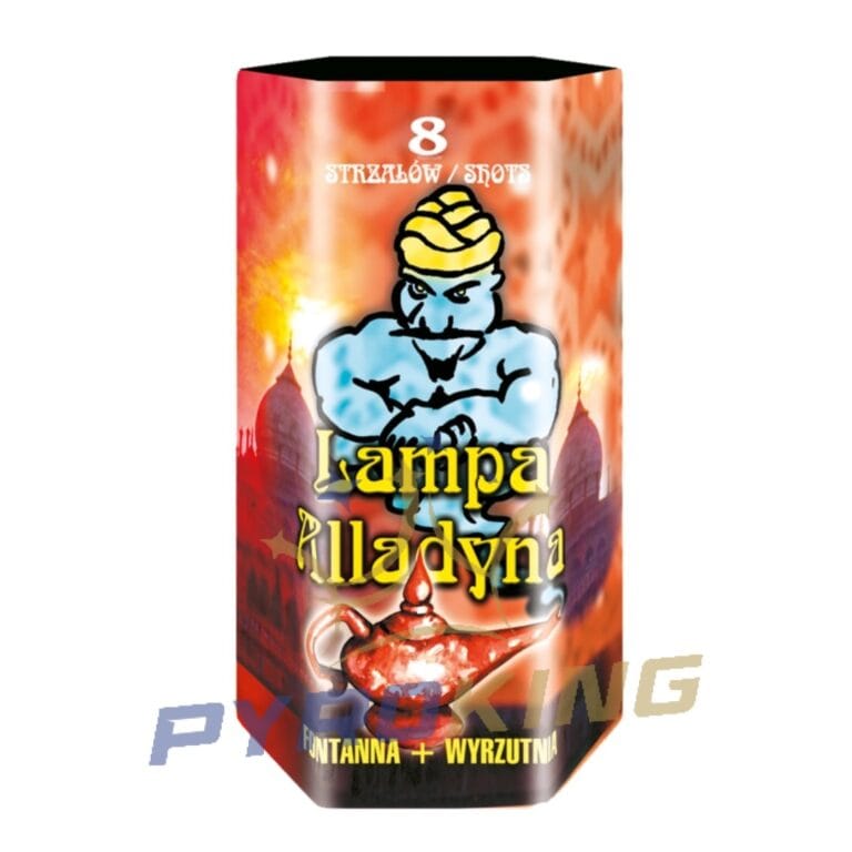Wyrzutnia z fontanną Lampa Alladyna JF07 Jorge, 8 strzałów kalibru 18/23 mm