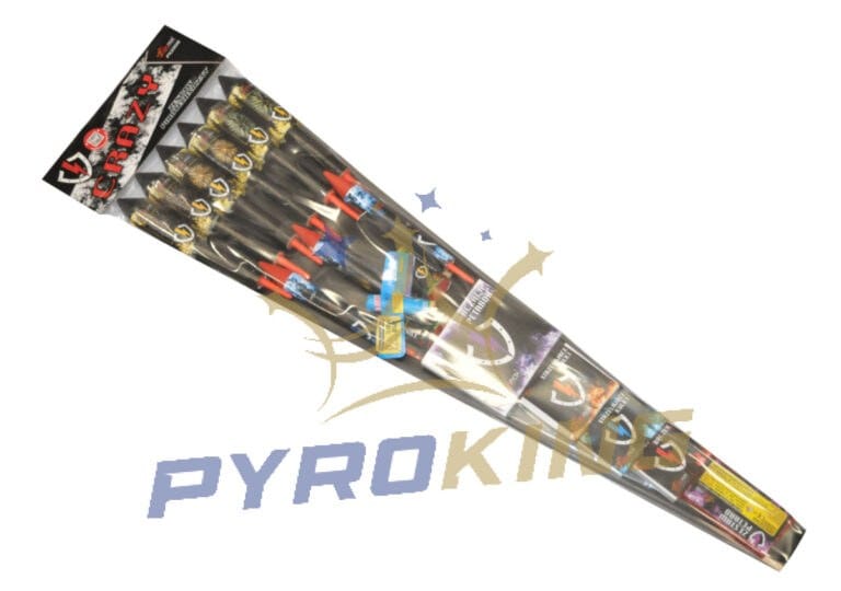 Zestaw fajerwerków Crazy PXZ208 Piromax F2 z rakietami i galanterią pirotechniczną