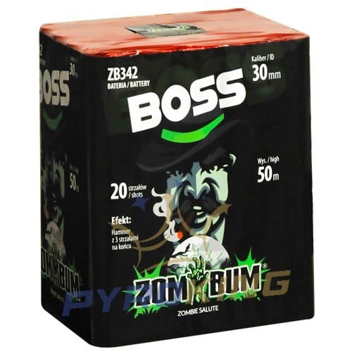 Wyrzutnia fajerwerków Boss ZB342 Zom Bum, 20 strzałów kalibru 30 mm