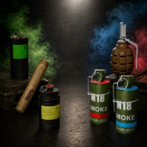 Granaty dymne, granaty paintballowe i świece dymne do ASG oraz paintballa