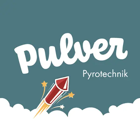 Logo Pulver – fajerwerki i wyrzutnie
