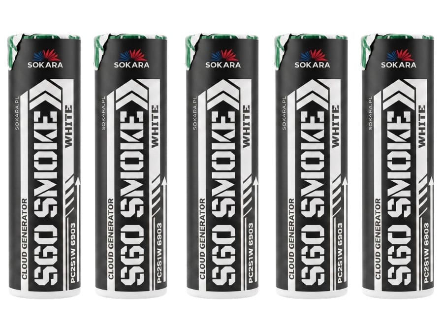 Białe świece dymne Sokara S60 Smoke – zestaw 5 szt. Zestaw 5 białych świec dymnych Sokara S60 Smoke