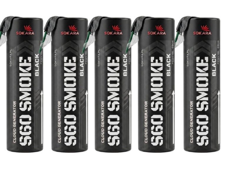 Zestaw 5 czarnych świec dymnych Sokara S60 Smoke