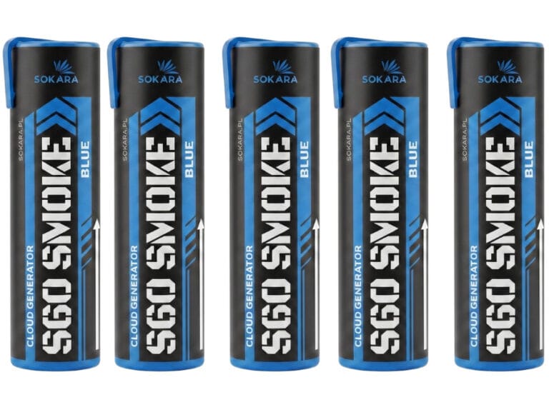 Zestaw 5 niebieskich świec dymnych Sokara S60 Smoke