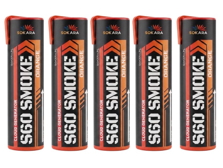 Zestaw 5 pomarańczowych świec dymnych Sokara S60 Smoke