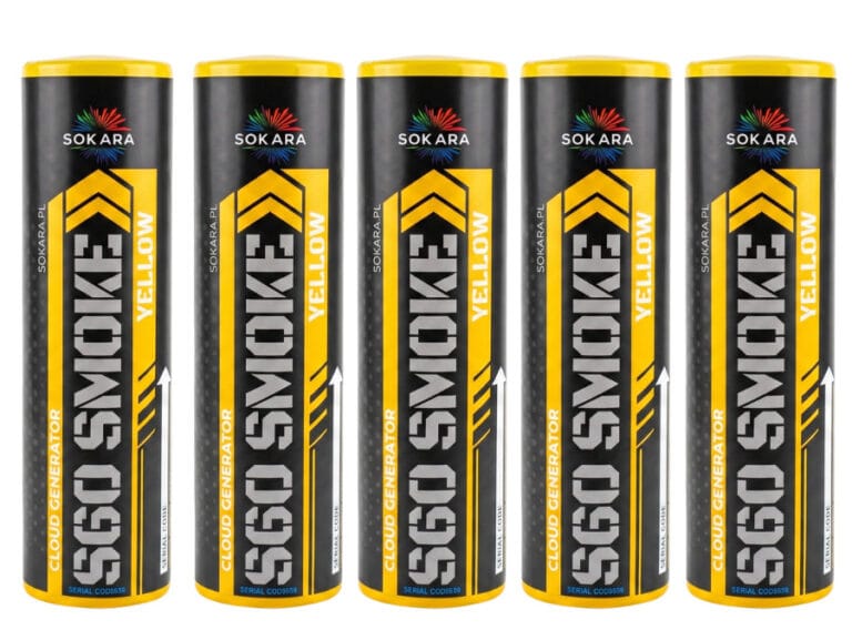 Zestaw 5 żółtych świec dymnych Sokara S60 Smoke