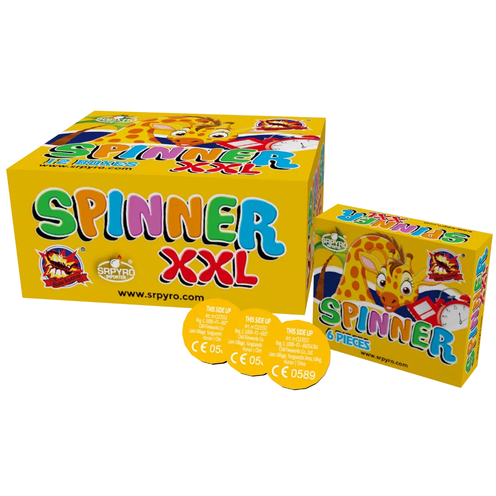 Spinner XXL CLE3552PH – bączki SRPYRO Bączki pirotechniczne Spinner XXL CLE3552PH SRPYRO – 6 sztuk