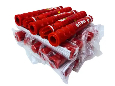 Zestaw 20 czerwonych rac metalowych teleskopowych Pyro Cartel PC2HFR2