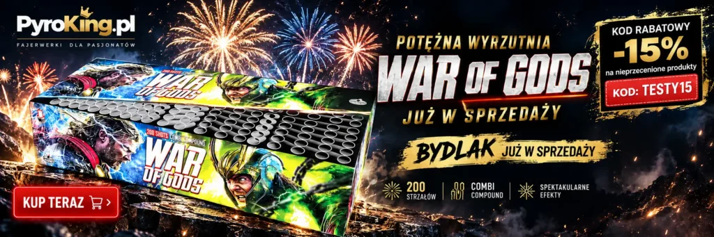 War of Gods – wyrzutnia fajerwerków 200 strzałów