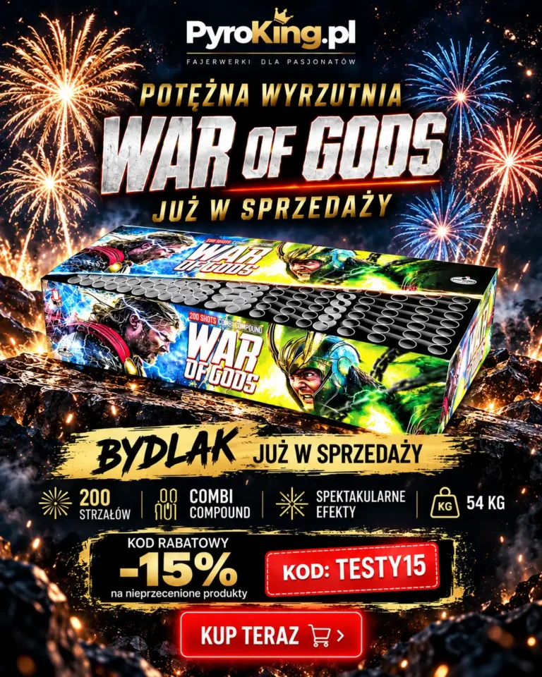 War of Gods – wyrzutnia fajerwerków 200 strzałów
