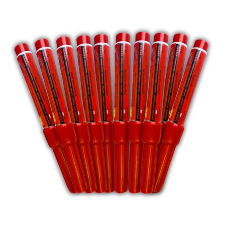 Zestaw 10 bardzo mocnych czerwonych rac metalowych Pyro Cartel PC2HFR1