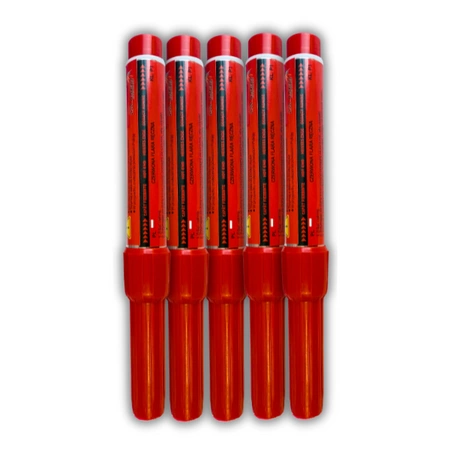 Zestaw 5 bardzo mocnych czerwonych rac metalowych Pyro Cartel PC2HFR1
