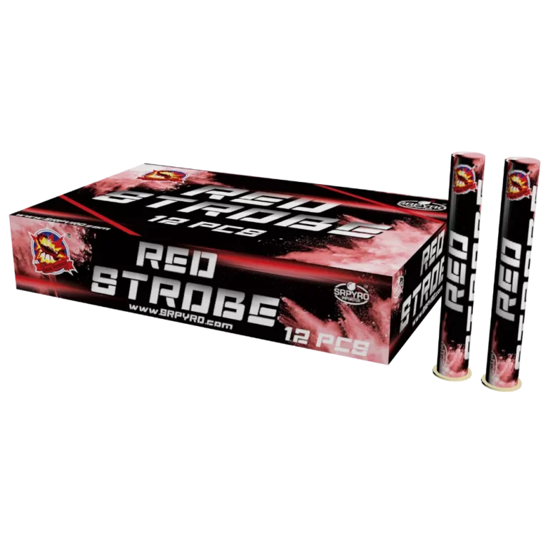 Stroboskop czerwony CLE0549-2 SRPYRO F1 – opakowanie 12 sztuk