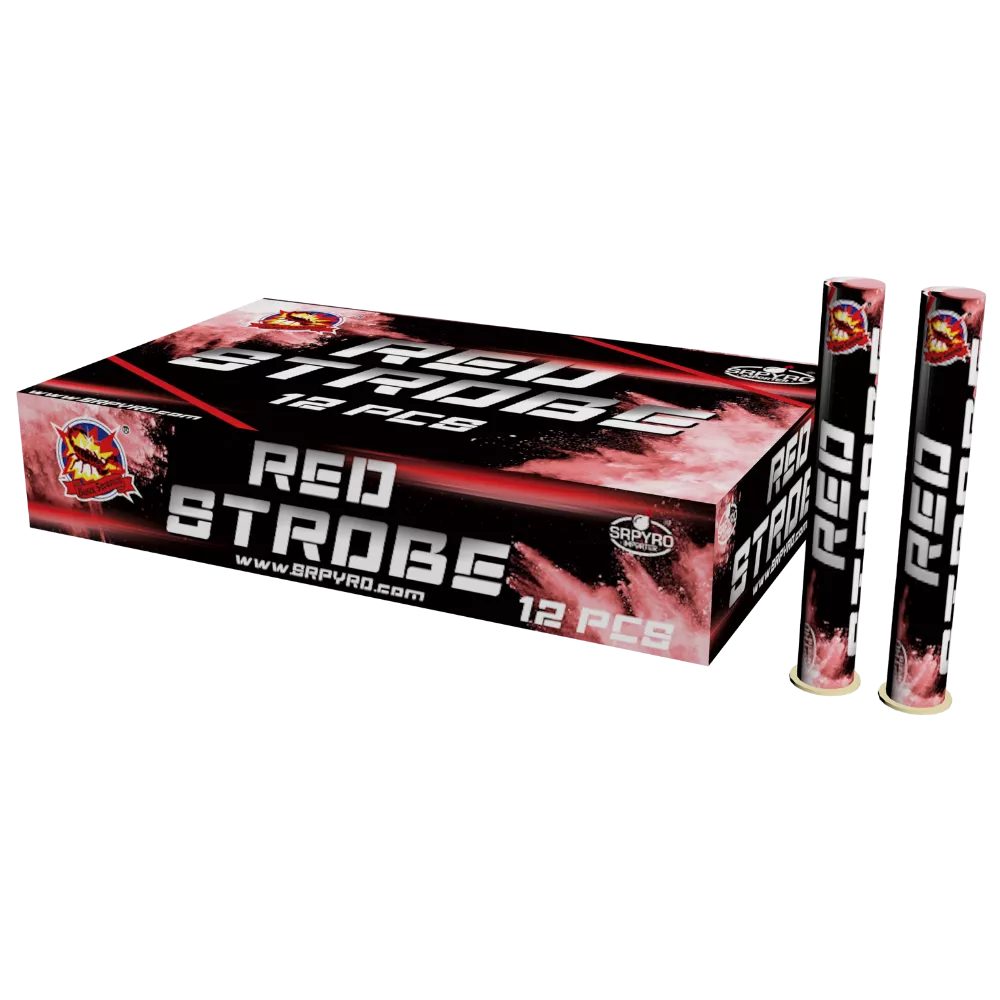 Stroboskop czerwony 50 sekund SRPYRO – 12 sztuk Stroboskop czerwony CLE0549-2 SRPYRO F1 – opakowanie 12 sztuk