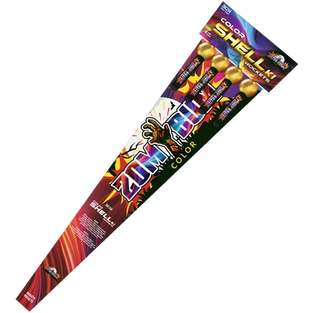 Rakiety Shell-ki Zom Bum Color w trójkątnym opakowaniu z kolorową grafiką