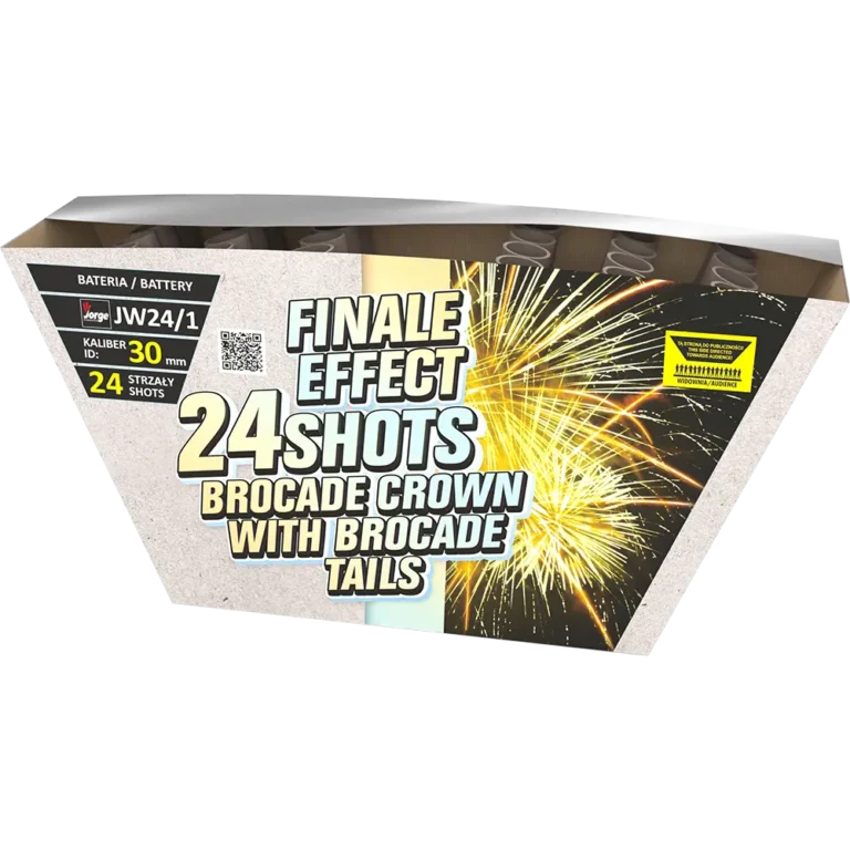 Wyrzutnia Finale Effect JW24/1 Jorge w jasnym kartonie ze złotą grafiką korony brokatowej