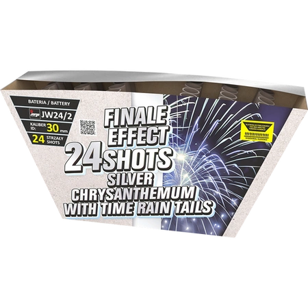 Wyrzutnia Finale Effect JW24/2 Jorge w jasnym kartonie z niebiesko-srebrną grafiką chryzantemy