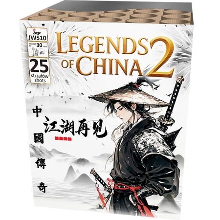 Wyrzutnia Legends of China 2 Jorge w białym kartonie z grafiką wojownika w słomkowym kapeluszu
