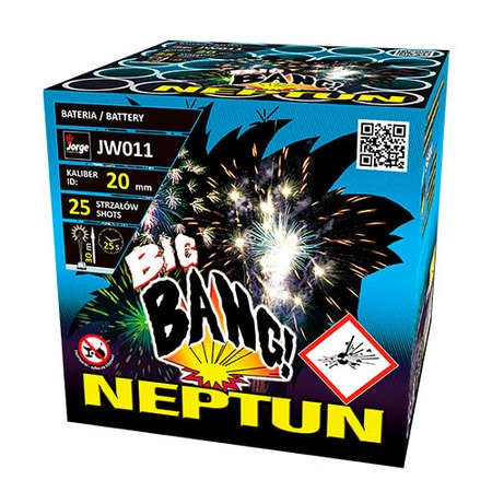 Wyrzutnia Neptun Big Bang Jorge w niebieskim kartonie z żółtym napisem Neptun