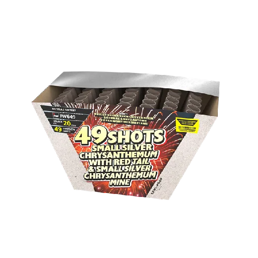 Wyrzutnia Semi-Prof JW649 Jorge w jasnym kartonie z czerwono-srebrną grafiką i napisem 49 shots