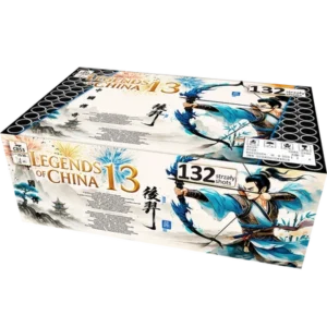 Zestaw wyrzutni Legends of China 13 Jorge w jasnym kartonie z grafiką łucznika w chińskim stylu