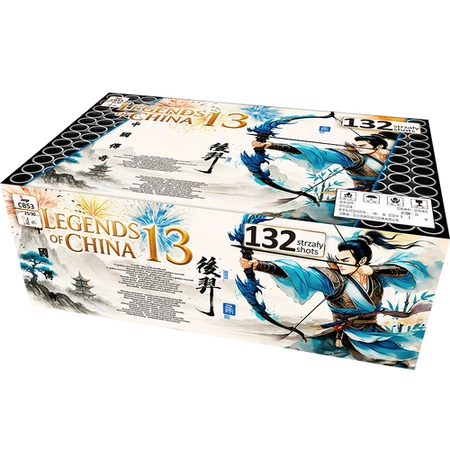 Zestaw wyrzutni Legends of China 13 Jorge w jasnym kartonie z grafiką łucznika w chińskim stylu
